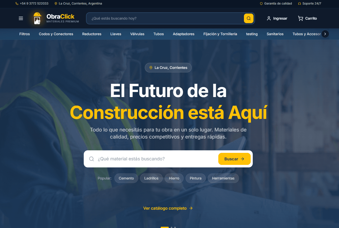 ObraClick: tienda en línea de materiales de construcción