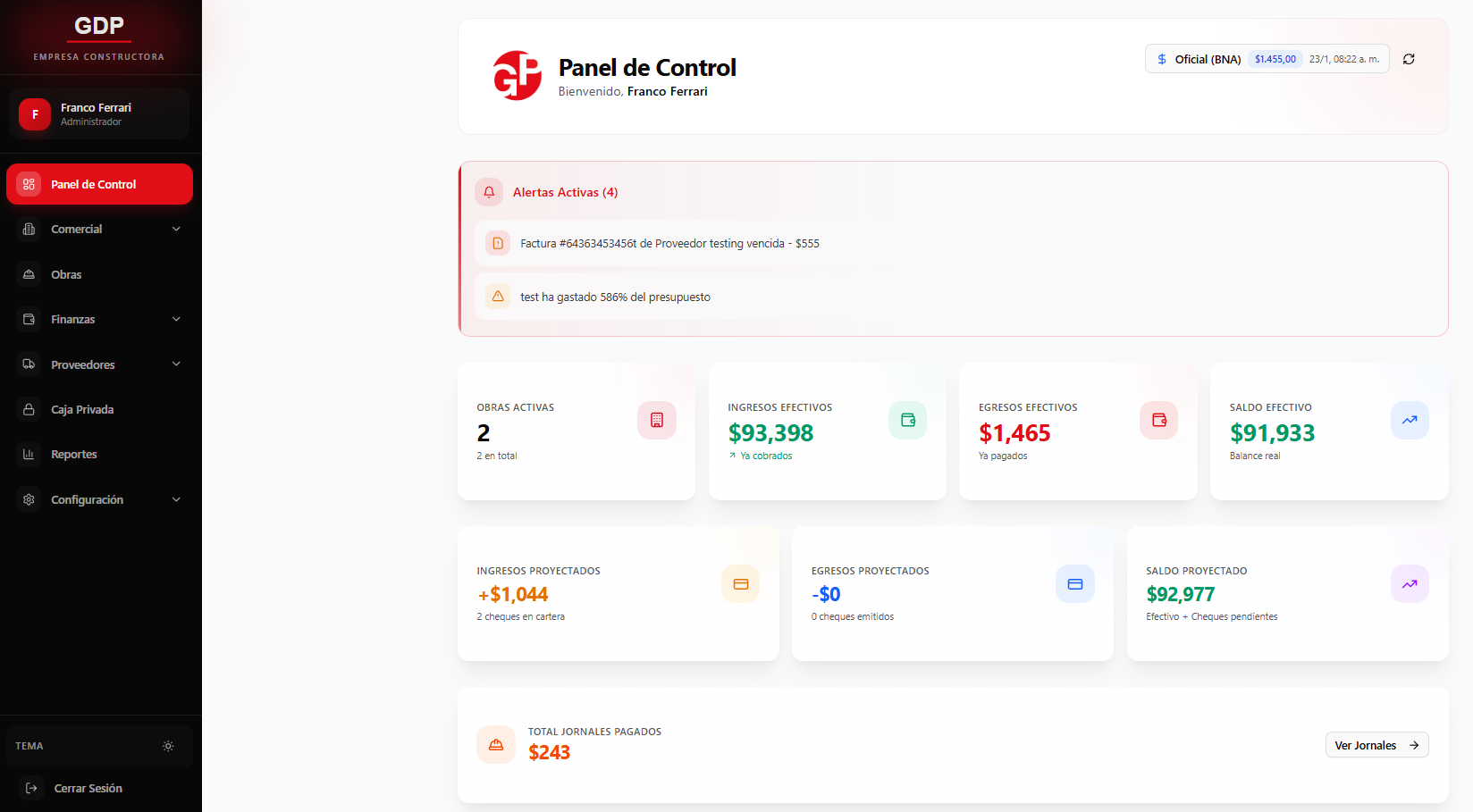 Sistema de gestión integral para Galpones del Pilar desarrollado por Kembron